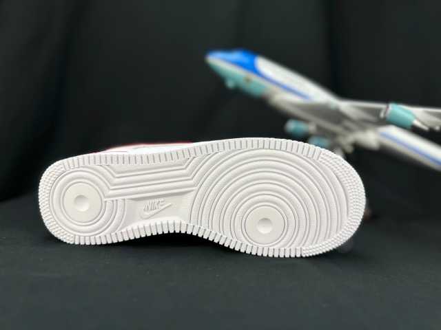 AIR FΟRCE 1 Double Swoosh White/Red