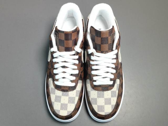 AIR FΟRCE 1 x LOUlS VUlTTON BROWN/WHITE