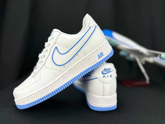 AIR FΟRCE 1 Double Swoosh White/Blue