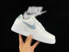 AIR FΟRCE 1 Low White/Blue Iridescent Mist