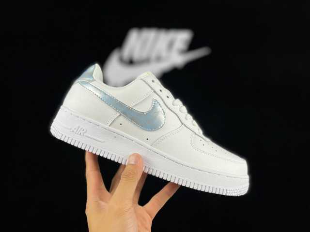 AIR FΟRCE 1 Low White/Blue Iridescent Mist