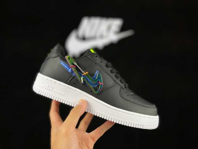 AIR FΟRCE 1 Low White/Black/Red Hiking Buckle