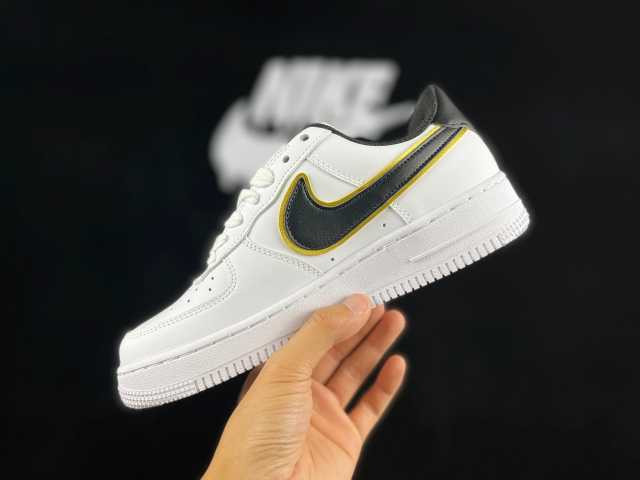 AIR FΟRCE 1 Double Swoosh White/Black/Gold