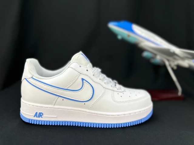 AIR FΟRCE 1 Double Swoosh White/Blue
