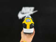 AIR FΟRCE 1 Low Black/White/Yellow Swoosh