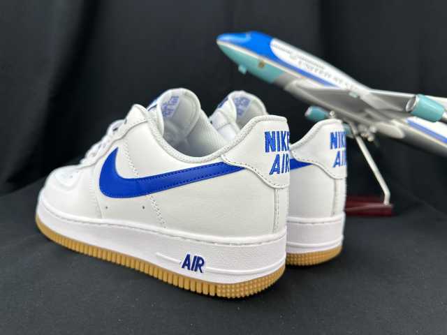 AIR FΟRCE 1 Gum Sole White/Blue