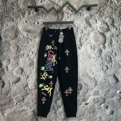 Chrοme Heαrts Black Sweat Pants