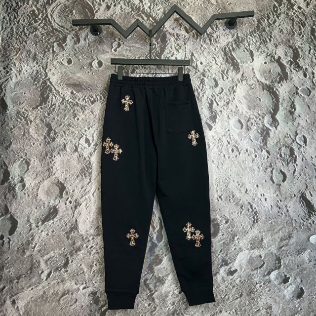Chrοme Heαrts Black Sweat Pants