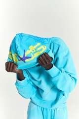 1:1 quality version Hood Spiderweb Print Washed Version Hoodie & Pants Set 2 colors