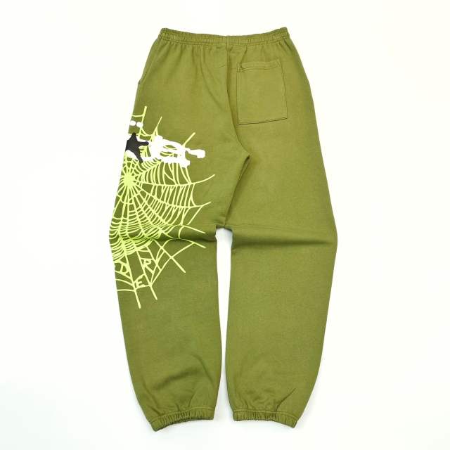 1:1 quality version Hood Spiderweb Print Washed Version Hoodie & Pants Set 2 colors