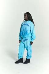 1:1 quality version Shadow Spiderweb Print Hoodie & Pants Set