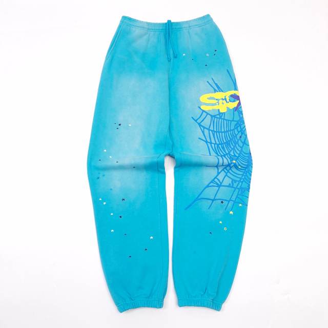 1:1 quality version Hood Spiderweb Print Washed Version Hoodie & Pants Set 2 colors