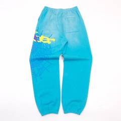 1:1 quality version Hood Spiderweb Print Washed Version Hoodie & Pants Set 2 colors