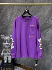 Chr0me Hearts I WANT MORE NOT LESS Long-Sleeve T-Shirt Purple