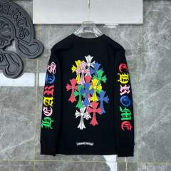 Chr0me Hearts CH Multi-Crosses Long-Sleeve T-Shirt Black White