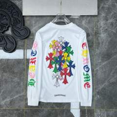 Chr0me Hearts CH Multi-Crosses Long-Sleeve T-Shirt Black White