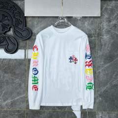 Chr0me Hearts CH Multi-Crosses Long-Sleeve T-Shirt Black White