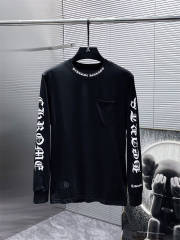 Chr0me Hearts Long-Sleeve Black White T-Shirt