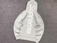 SUPREM* SATIN APPLIQUÉ APPLIQUE HOODED SWEATSHIRT HOODIE
