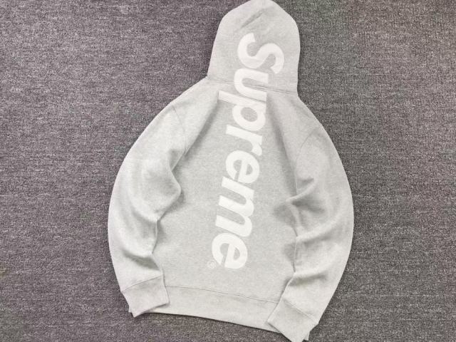 SUPREM* SATIN APPLIQUÉ APPLIQUE HOODED SWEATSHIRT HOODIE
