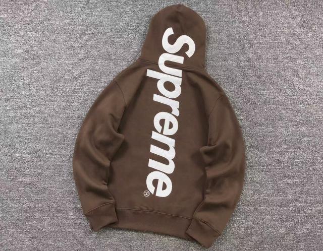 SUPREM* SATIN APPLIQUÉ APPLIQUE HOODED SWEATSHIRT HOODIE