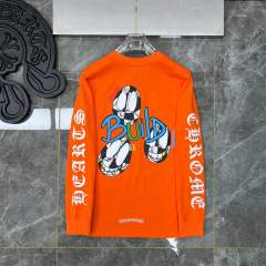 Chr0me Hearts SEX RECORD Long-Sleeve Orange T-Shirt
