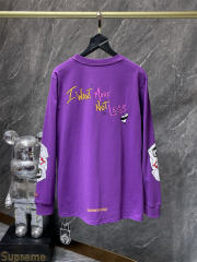Chr0me Hearts I WANT MORE NOT LESS Long-Sleeve T-Shirt Purple