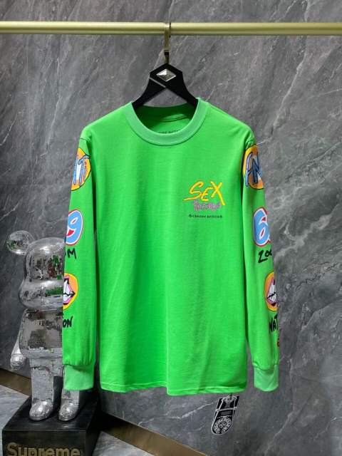 Chr0me Hearts SEX RECORD Long-Sleeve Green T-Shirt