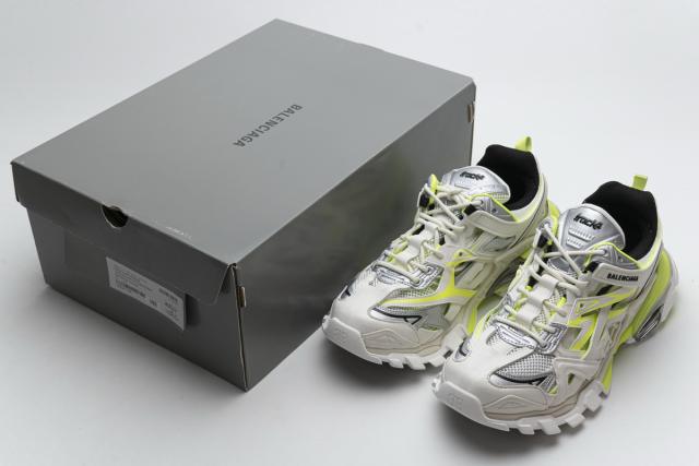 B Track.2 Sneaker White Fluo Yellow 568515 W2ON3 9073