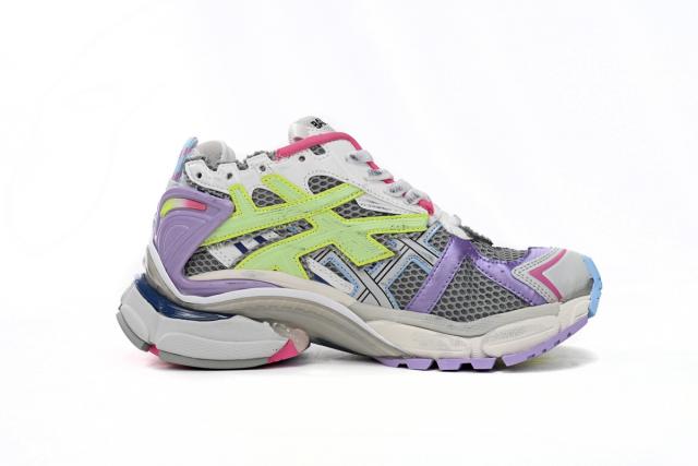 1:1 quality version B Runner Leather Free Grey Light Purple Neon Yellow White 677403W3RBP1745