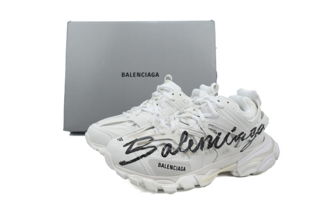 B Track.2 Signature Sneaker in White/black 542436 WTRHW 9010