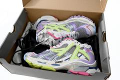 1:1 quality version B Runner Leather Free Grey Light Purple Neon Yellow White 677403W3RBP1745