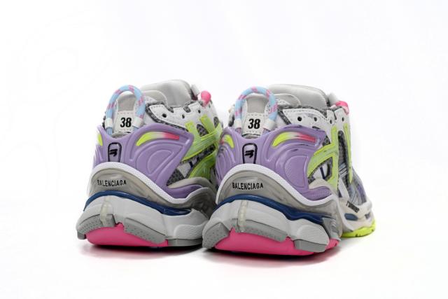 1:1 quality version B Runner Leather Free Grey Light Purple Neon Yellow White 677403W3RBP1745
