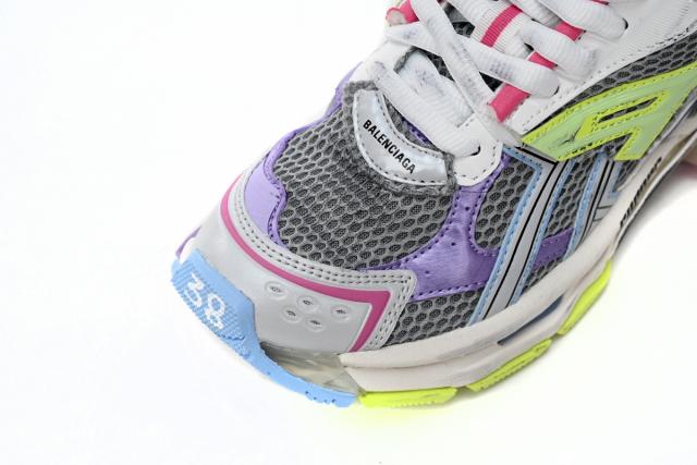 1:1 quality version B Runner Leather Free Grey Light Purple Neon Yellow White 677403W3RBP1745