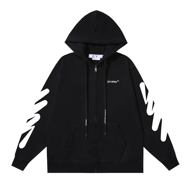 102_152 Off White Hoodie With Ziper