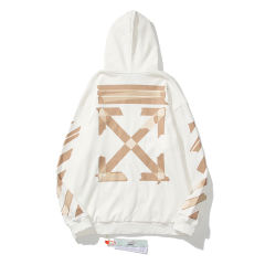 11_6016 Off White Hoodie With Ziper