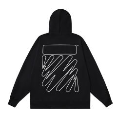 96_141 Off White Hoodie With Ziper