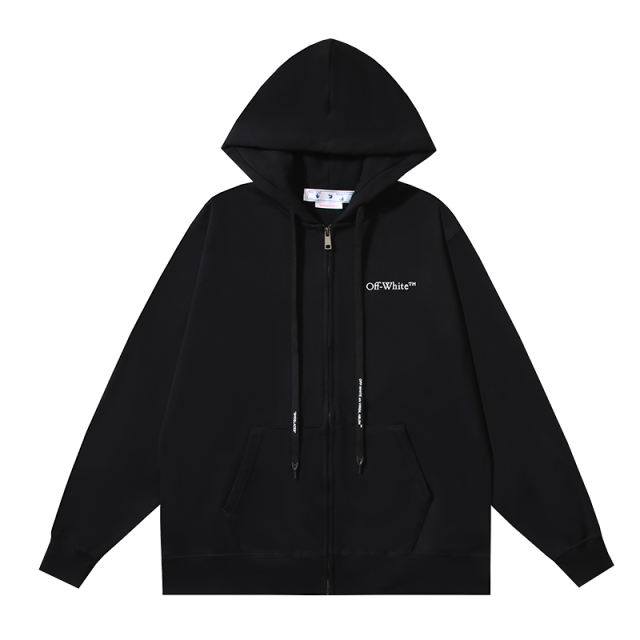 101_148 Off White Hoodie With Ziper