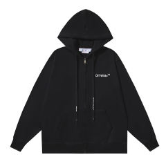 105_153 Off White Hoodie With Ziper