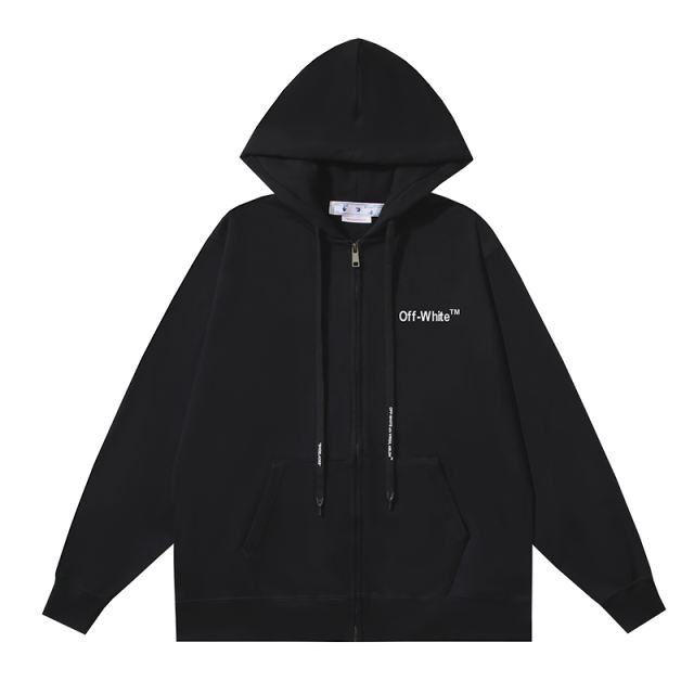 105_153 Off White Hoodie With Ziper
