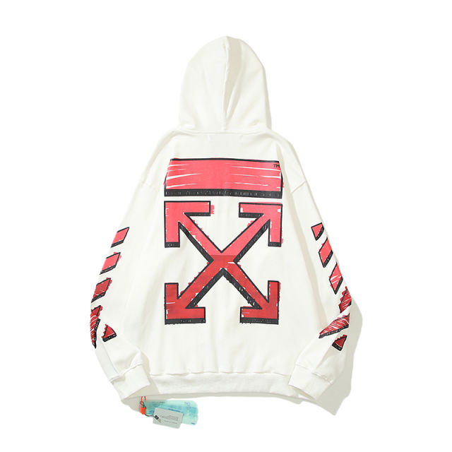 28_6018 Off White Hoodie With Ziper