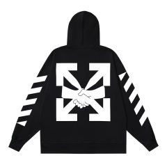 97_142 Off White Hoodie With Ziper