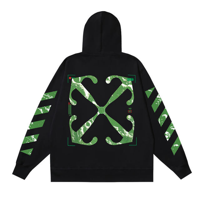 98_143 Off White Hoodie With Ziper
