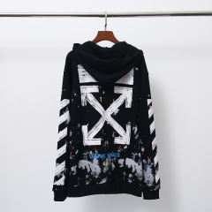 2_6005 Off White Hoodie With Ziper