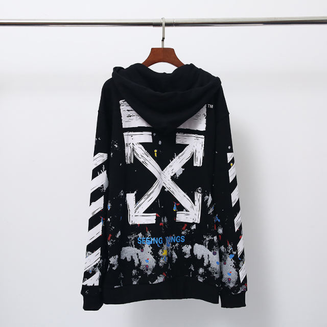2_6005 Off White Hoodie With Ziper