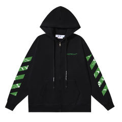 98_143 Off White Hoodie With Ziper
