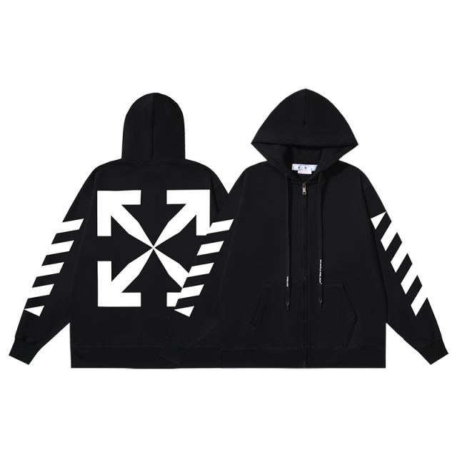 100_149 Off White Hoodie With Ziper