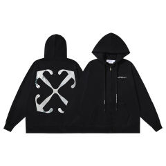 101_148 Off White Hoodie With Ziper