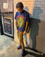 1:1 Quality  Red Letter Yellow Web Printed Tee