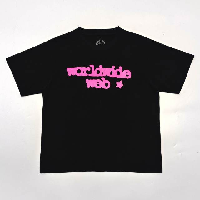 1:1 Quality  Web Tee Black/Pink Tee